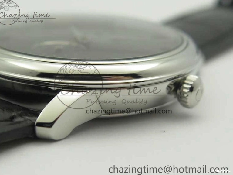 0413 De Ville Prestige Small Second TWF 1:1 Best Edition Black Dial on Black Leather Strap MIYOTA Resilient 8037